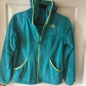 🥰 Girls North face  jacket EUC Size Large 14/16 blue green 🥰